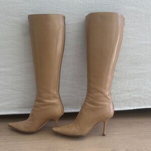 Jimmy Choo Tan Heeled Boots